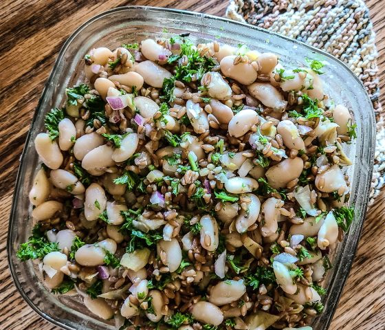 Marinated Cannellini Bean and Farro Salad