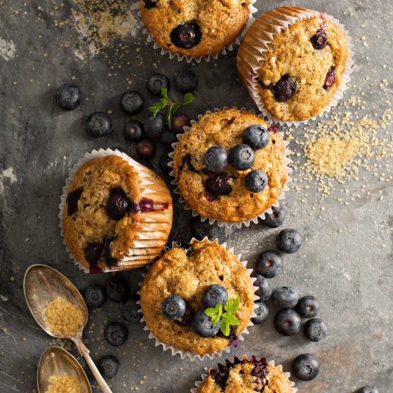 Emmer Banana Blueberry Muffins