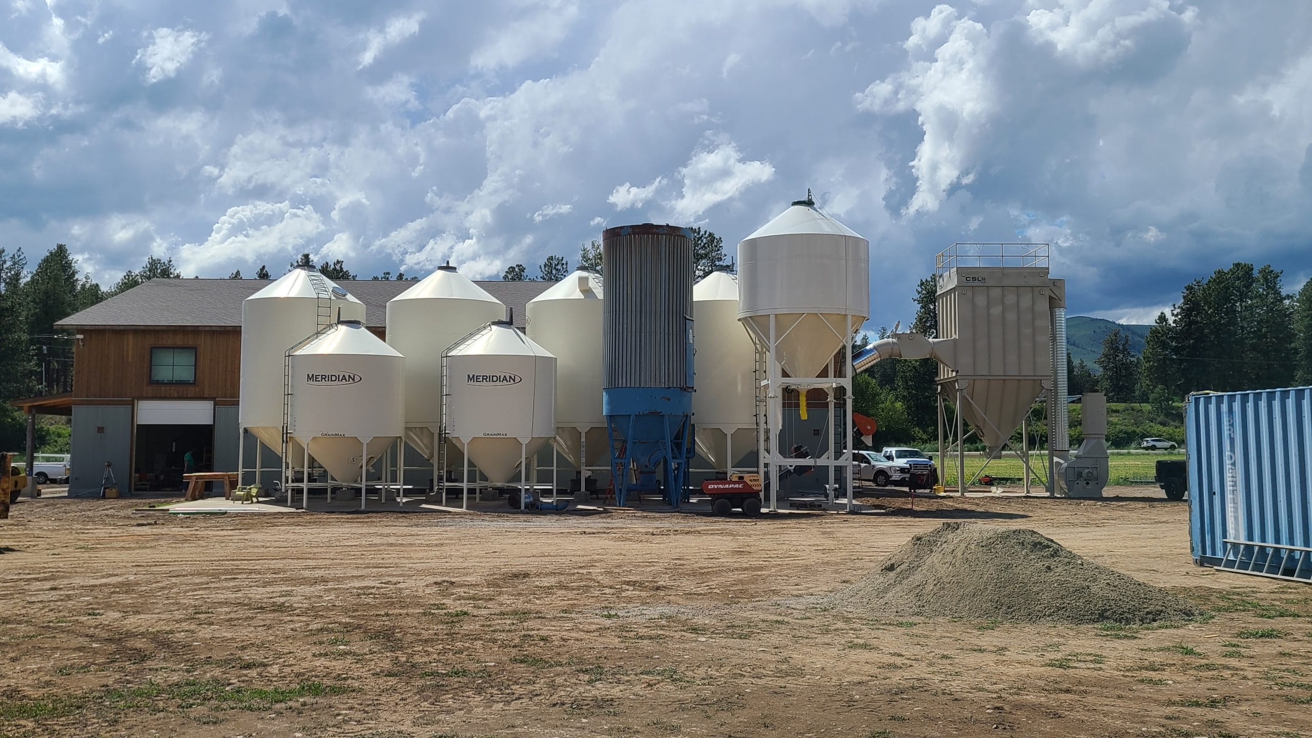 Grain Tanks in Place at our New Site on Hwy 20
