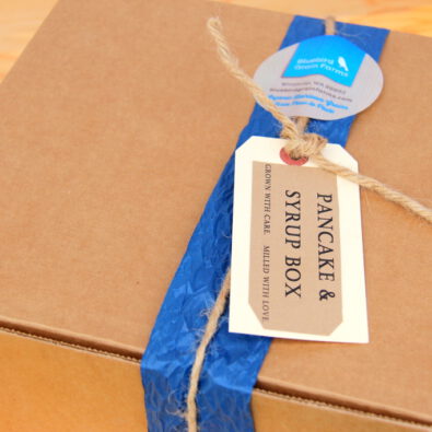 Gift box, organic pancake and syrup box