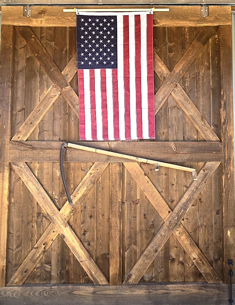 American Flag at Bluebird Grain Farms