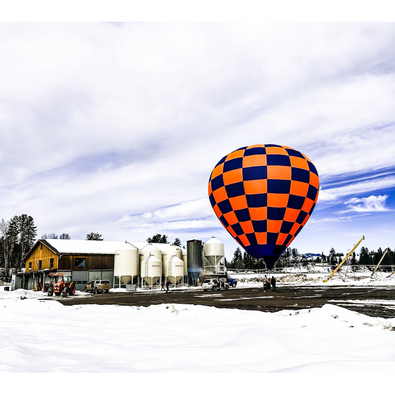 Hot Air Balloon, Bluebird Grain Farms,