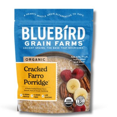Organic, Emmer, Farro, Hot Cereal, Breakfast, Porridge, Cracked Farro Porridge