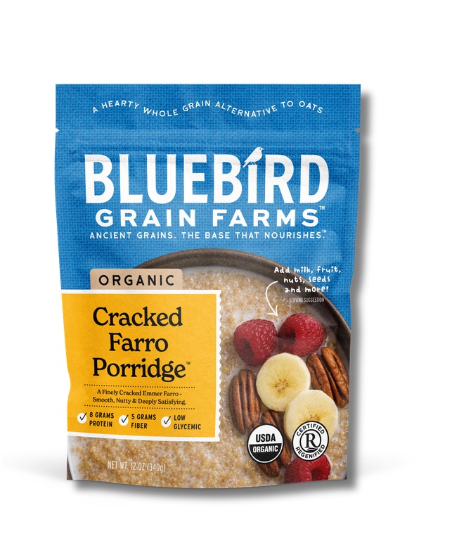 Organic, Emmer, Farro, Hot Cereal, Breakfast, Porridge, Cracked Farro Porridge