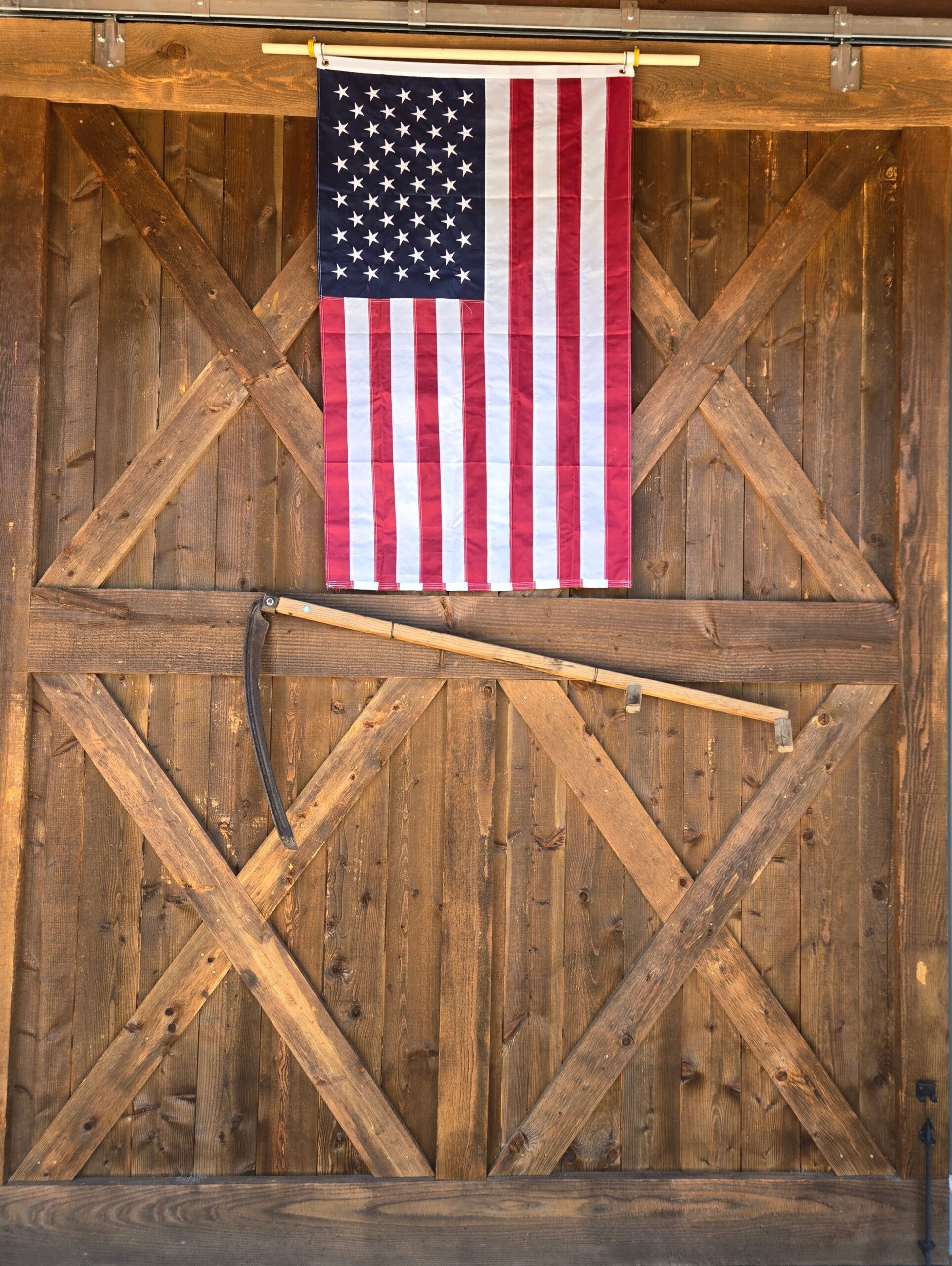 American Flag at Bluebird Grain Farms